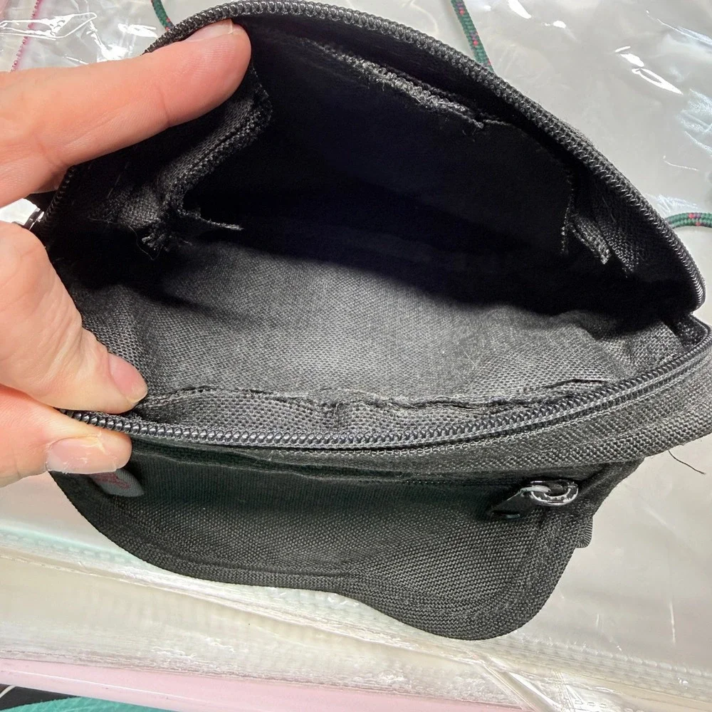 Bass Crossbody Bag Unisex Small Black Canvas Vintage Gorpcore Utility Pouch